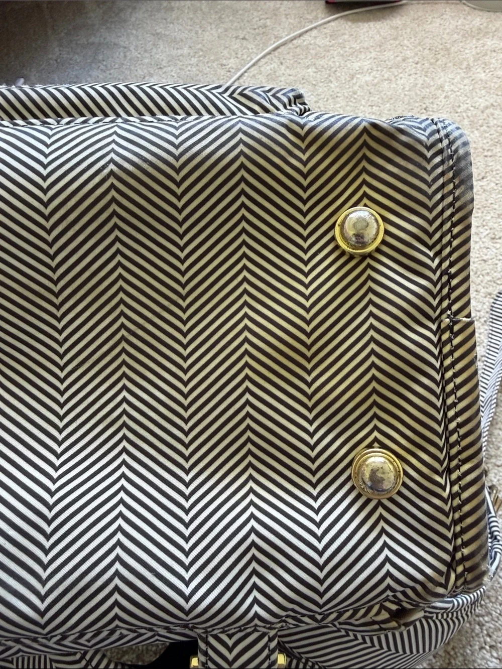 Ju-Ju-Be Be-Right Black & White Chevron Backpack Diaper Bag